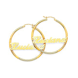 Personalized Hoop Earrings in 14K Gold