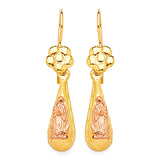 Guadalupe Teardrop Earrings in 14K Two-Tone Gold
