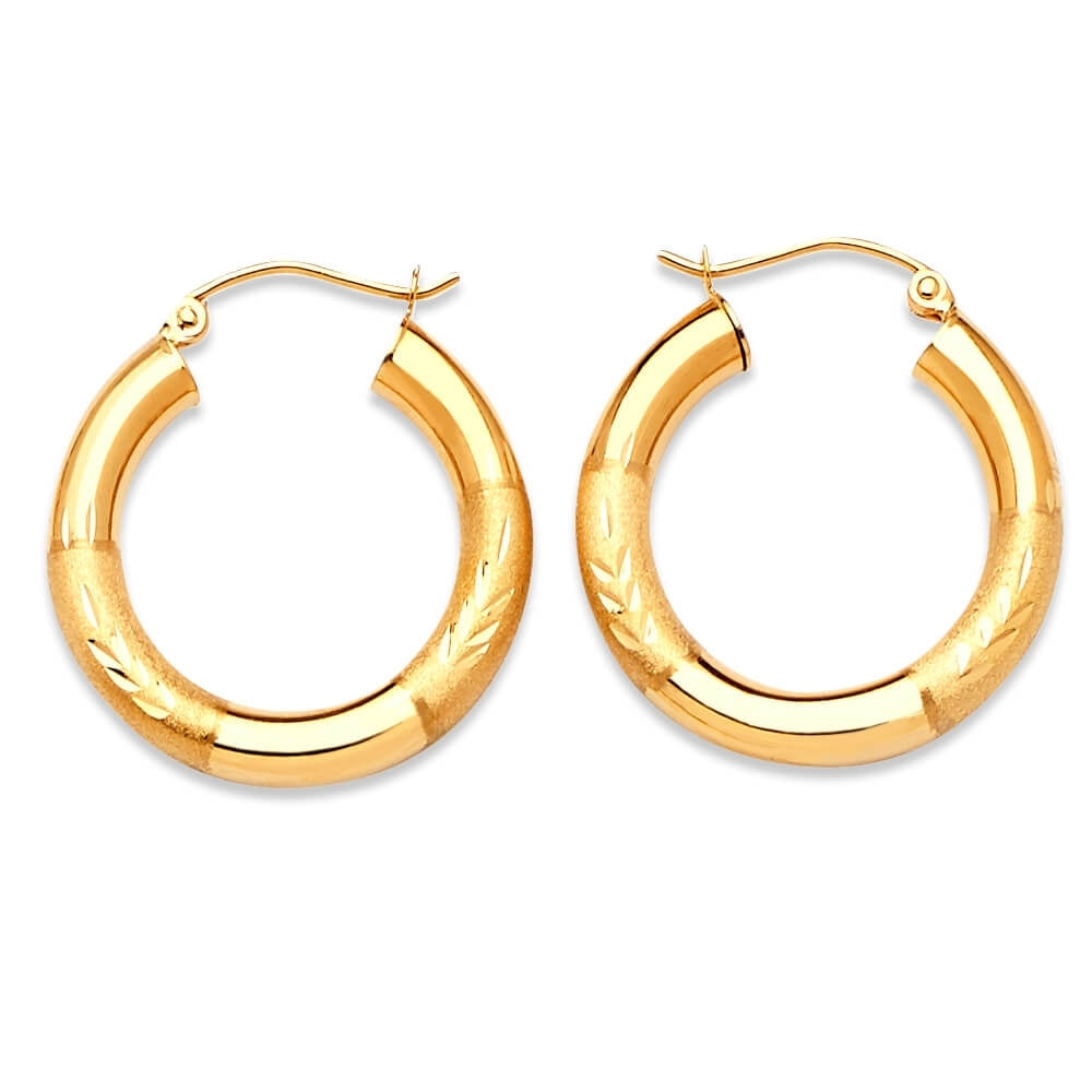 Hoop Earrings in 14K Gold
