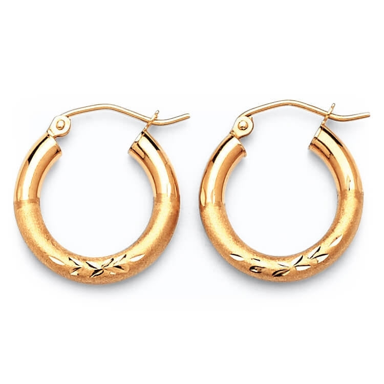 Hoop Earrings in 14K Gold