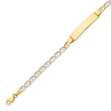 Mariner Kids ID Bracelet In 14K Two-Tone Gold