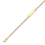 Valentino Kids ID Bracelet In 14K Tri-Color Gold
