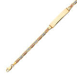 Valentino Kids ID Bracelet In 14K Tri-Color Gold