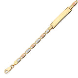 Valentino Kids ID Bracelet In 14K Tri-Color Gold
