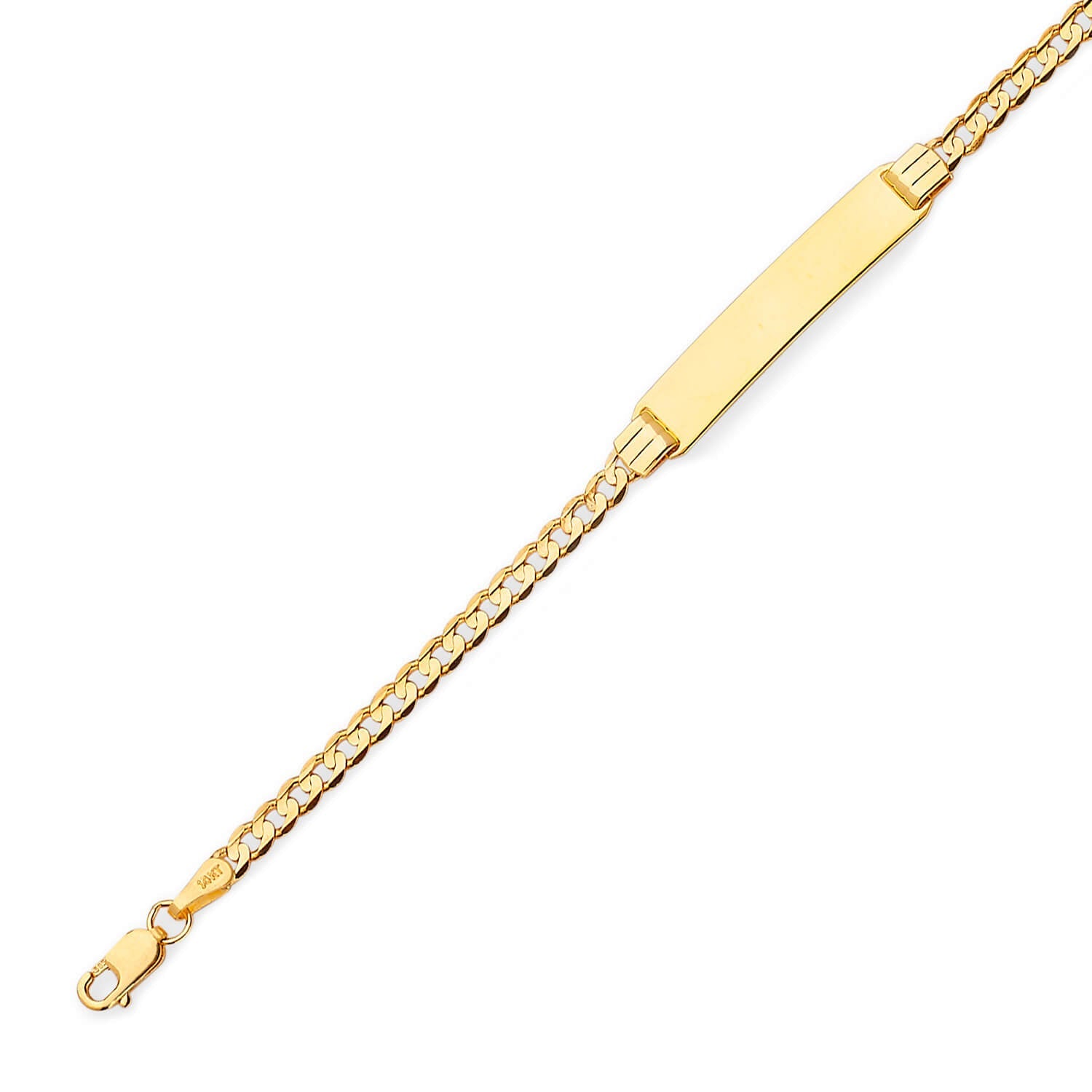 Cuban Kids ID Bracelet In 14K Gold