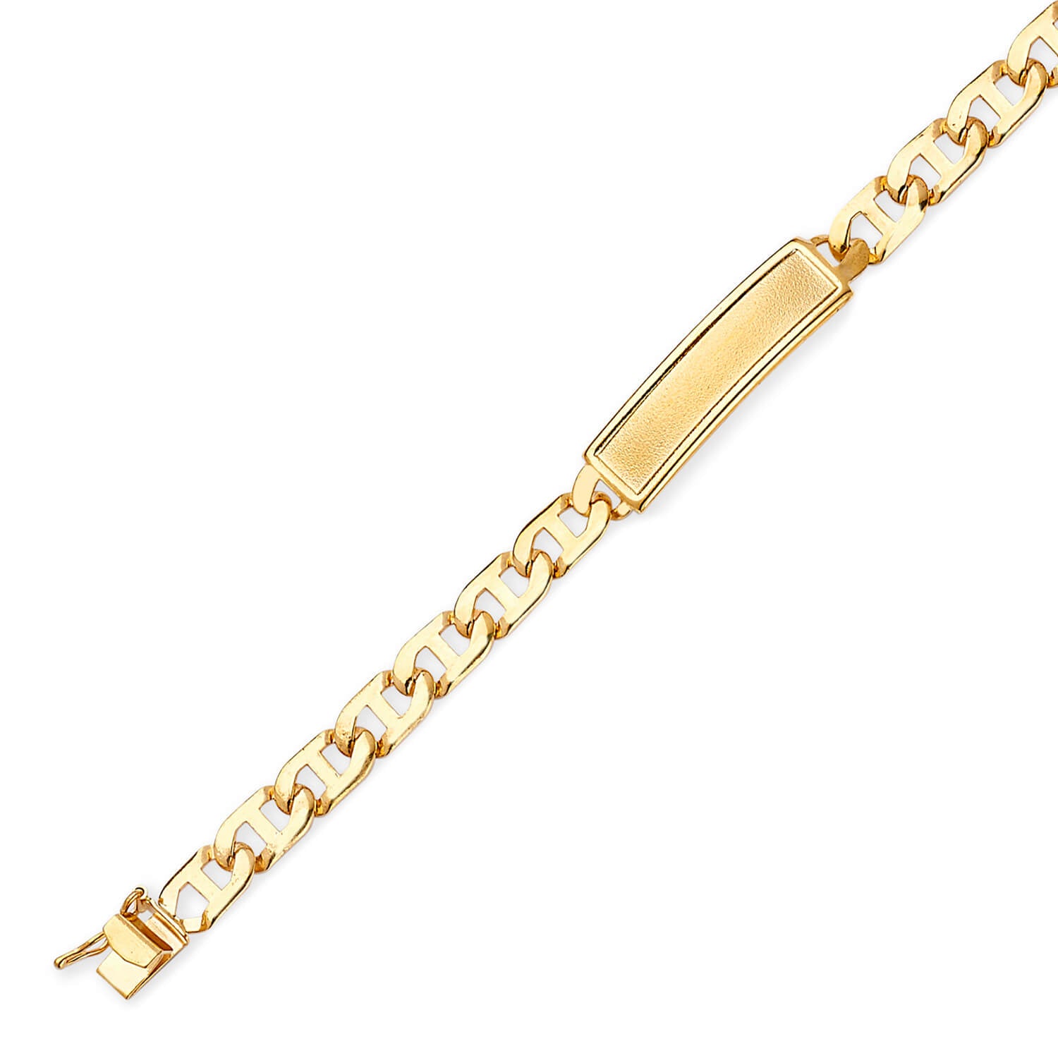 Mariner Kids Border ID Bracelet In 14K Gold