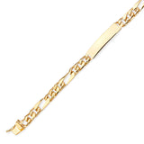 Figaro Kids ID Bracelet In 14K Gold