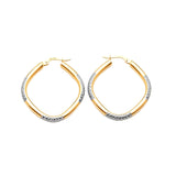 Hoop Earrings in 14K Two-Tone Gold