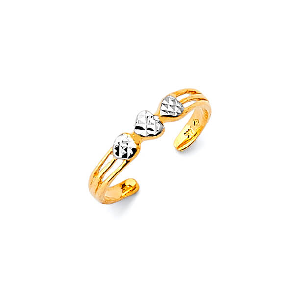 Heart Toe Ring in 14K Gold