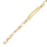 Figarucci Kids Border ID Bracelet In 14K Gold