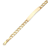 Cuban Kids ID Bracelet In 14K Gold