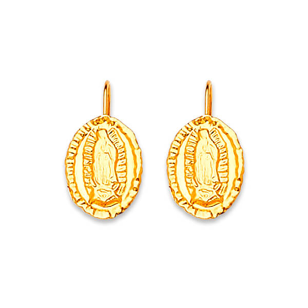 Guadalupe Dangling Earrings in 14K Gold and Butterfly Backing