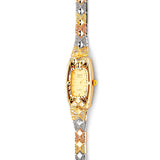 Oval Shape Ladies Watch in 14K Tri-Color Gold