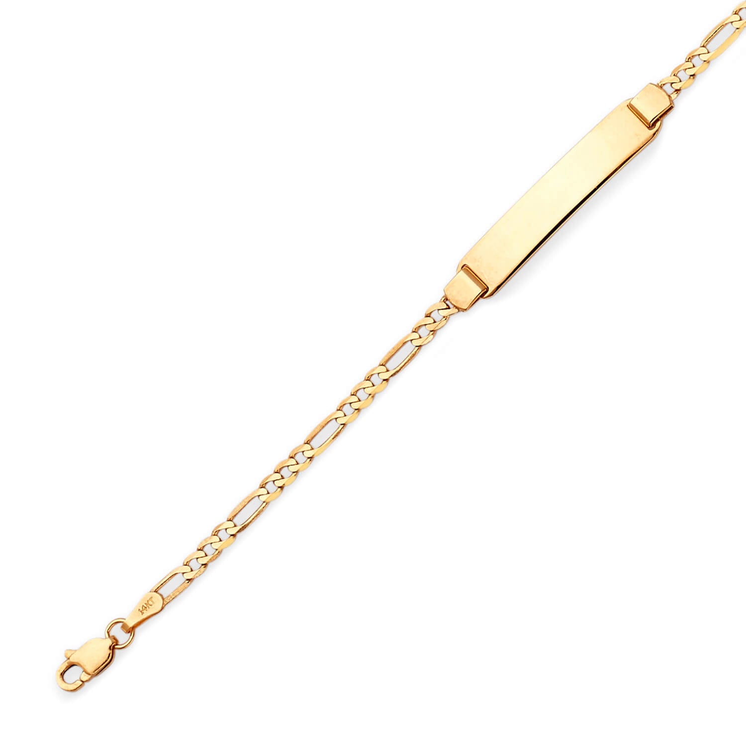 Figaro Kids ID Bracelet In 14K Gold