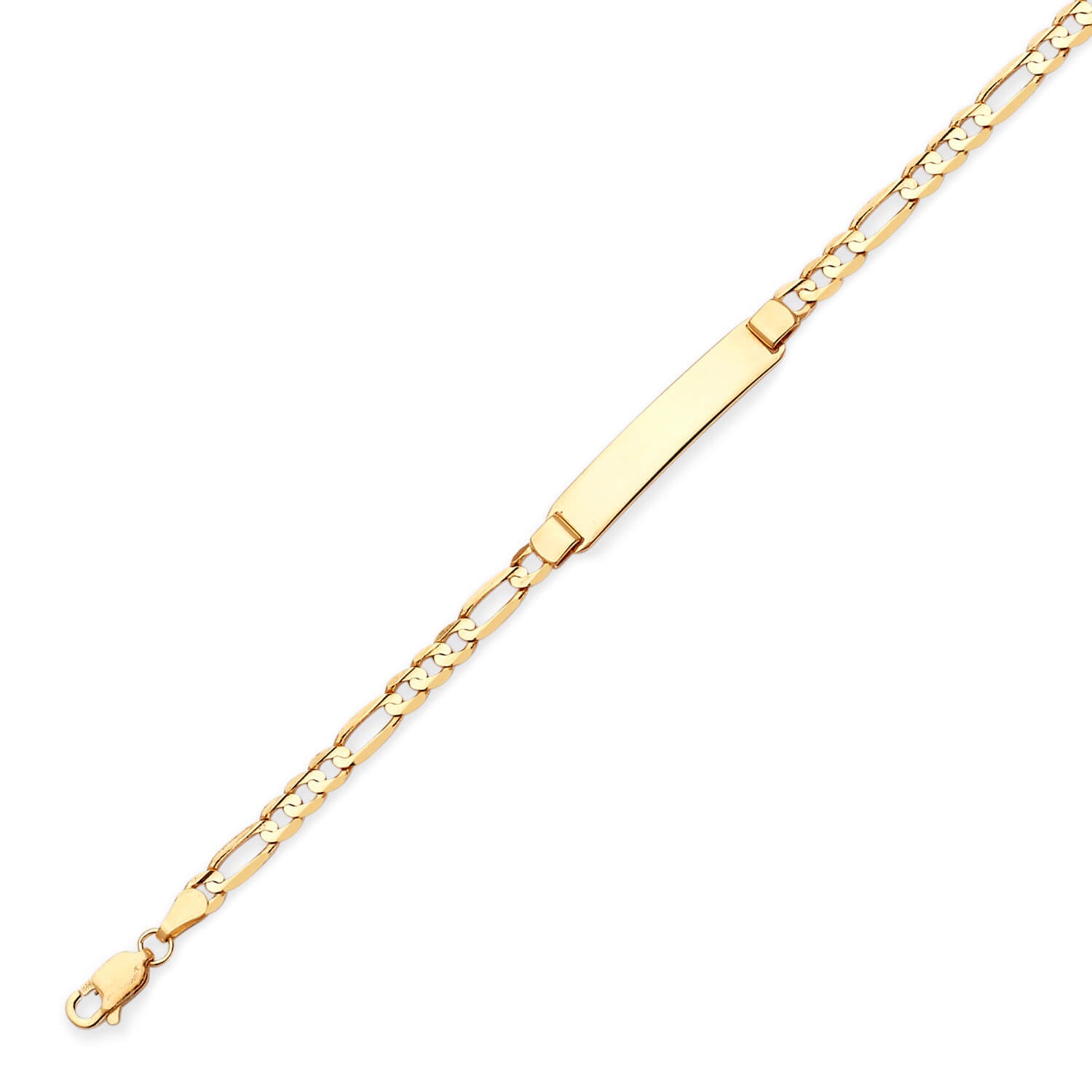 Figaro Kids ID Bracelet In 14K Gold