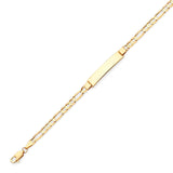 Figaro Kids ID Bracelet In 14K Gold