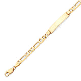 Figaro Kids ID Bracelet In 14K Gold