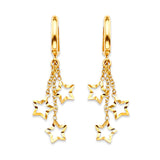 Star Tassel Earrings in 14K Gold