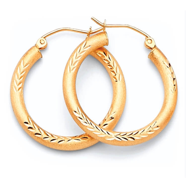 Hoop Earrings in 14K Gold