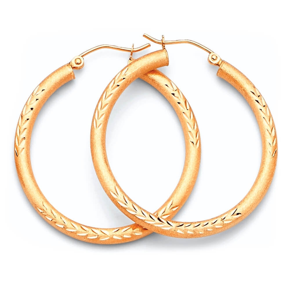 Hoop Earrings in 14K Gold