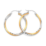 Hoop Earrings in 14K Two-Tone Gold