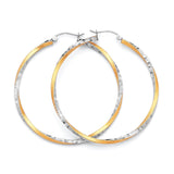 Hoop Earrings in 14K Two-Tone Gold