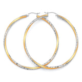 Hoop Earrings in 14K Two-Tone Gold