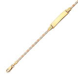 Valentino Kids ID Bracelet In 14K Tri-Color Gold