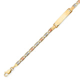 Valentino Kids ID Bracelet In 14K Tri-Color Gold