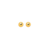 Gold Ball Stud Earrings in 14K Gold and Butterfly Backing