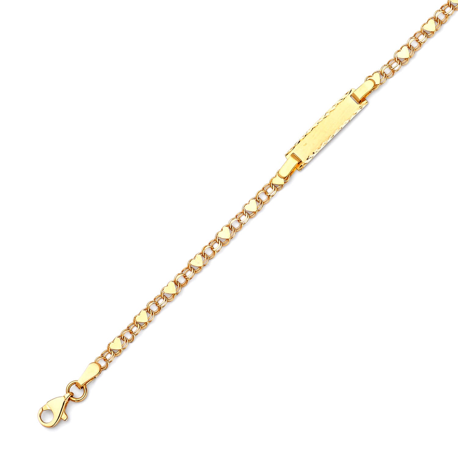 Mexican Kids Border ID Bracelet In 14K Gold