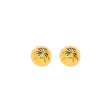 Gold Ball Stud Earrings in 14K Gold and Butterfly Backing
