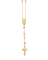 Crucifix Five-Decade Rosary Necklace in 14K Gold