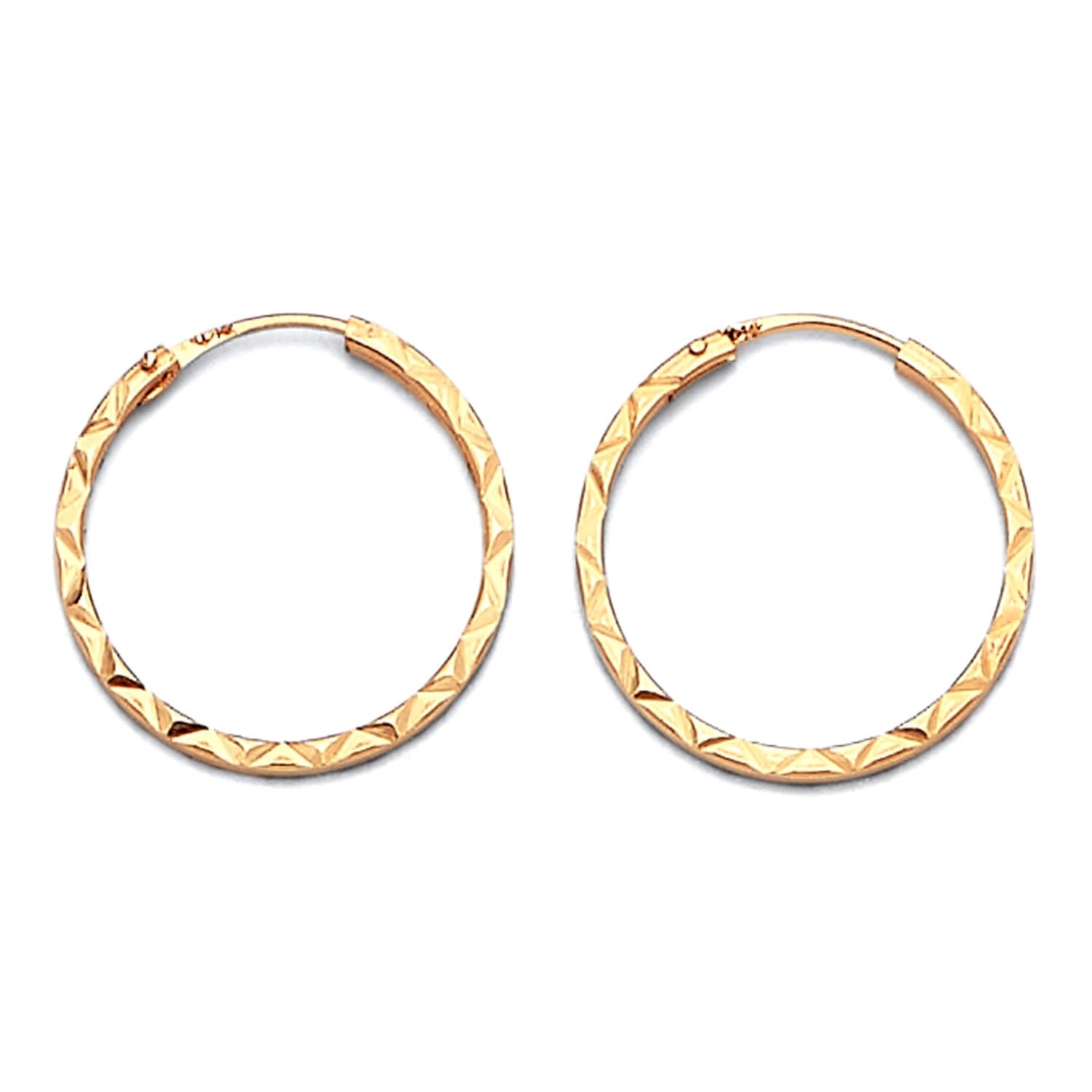 Hoop Earrings in 14K Gold