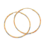 Hoop Earrings in 14K Tri-Color Gold