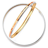 Hoop Earrings in 14K Tri-Color Gold