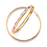 Hoop Earrings in 14K Tri-Color Gold