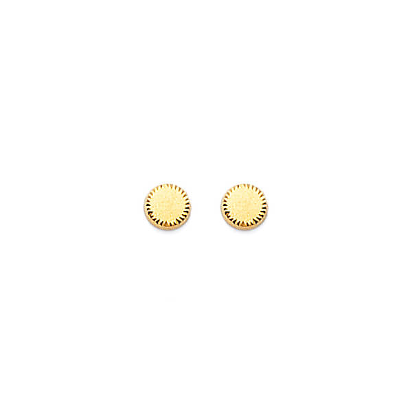 Gold Ball Stud Earrings in 14K Gold and Butterfly Backing