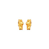 San Judas Stud Earrings in 14K Gold and Butterfly Backing