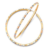 Hoop Earrings in 14K Tri-Color Gold