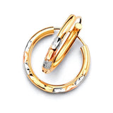 Hoop Earrings in 14K Tri-Color Gold
