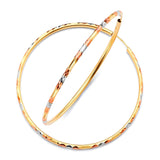 Hoop Earrings in 14K Tri-Color Gold