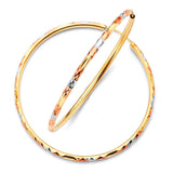 Hoop Earrings in 14K Tri-Color Gold