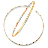 Hoop Earrings in 14K Tri-Color Gold
