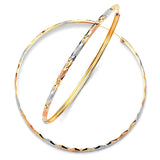 Hoop Earrings in 14K Tri-Color Gold