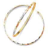 Hoop Earrings in 14K Tri-Color Gold