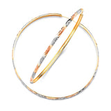 Hoop Earrings in 14K Tri-Color Gold