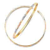 Hoop Earrings in 14K Tri-Color Gold