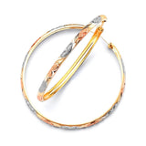 Hoop Earrings in 14K Tri-Color Gold