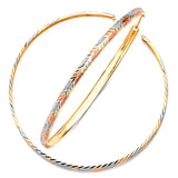 Hoop Earrings in 14K Tri-Color Gold